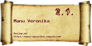 Manu Veronika névjegykártya